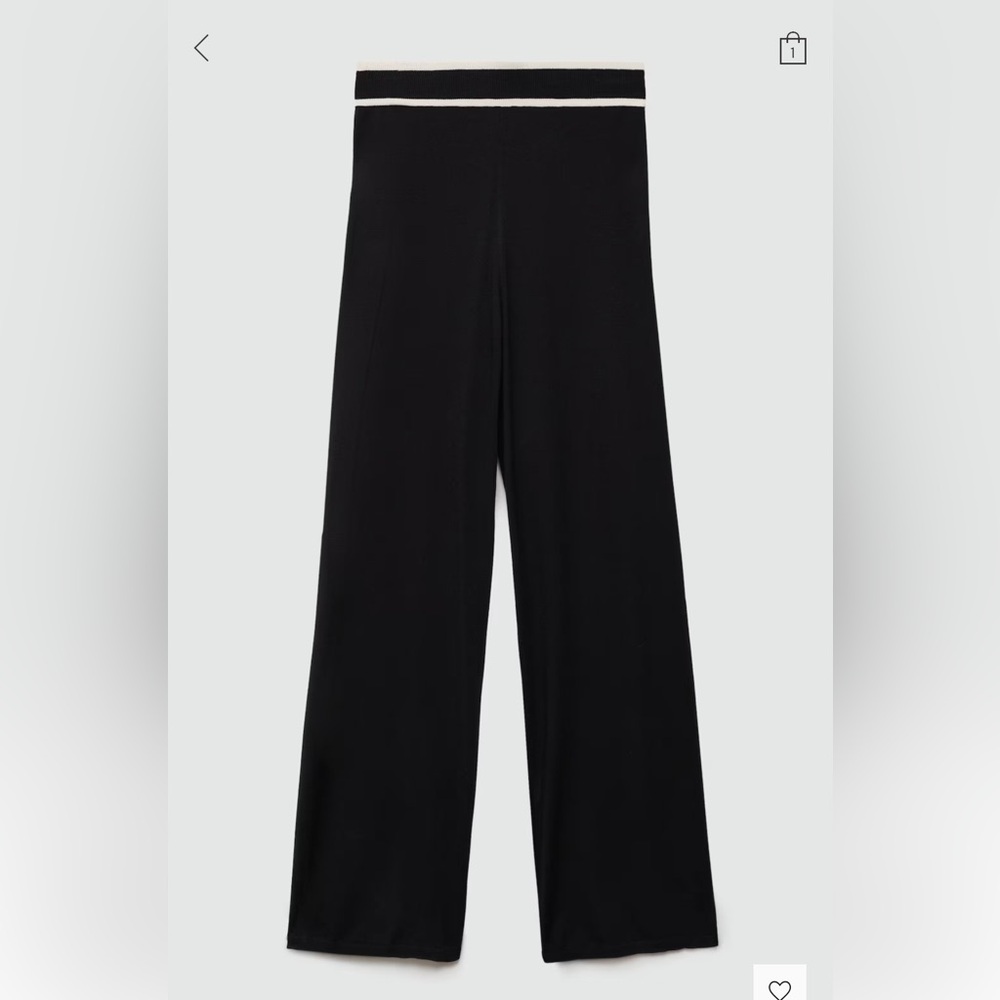 MANGO straight knitted trousers